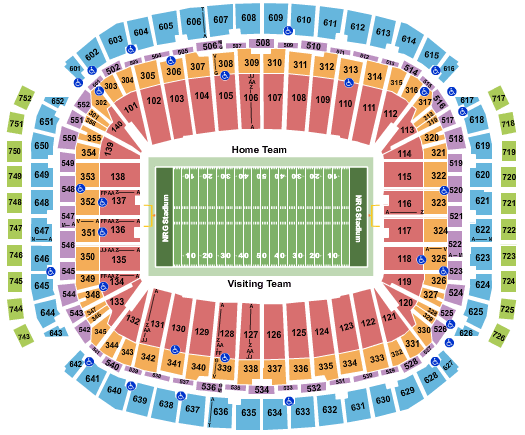 Nrg Stadium Houston Texas Seating Chart